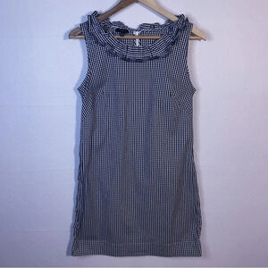 Talbots Black White Gingham Sleeveless Shift Dress